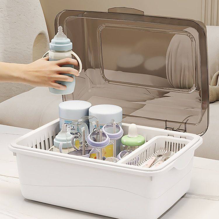 奶瓶收纳盒收纳箱带盖防尘沥水架婴儿用品宝宝餐具新生儿辅食工具,淘宝优惠券,粉丝福利购,淘宝优惠卷