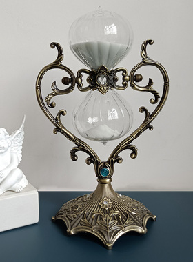 沙漏计时器30分钟摆件生日礼物创意水晶个性半小时水滴复古装饰品