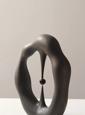 现代艺术装饰陶瓷几何摆件客厅桌面家居样板间售楼处书房桌面摆设