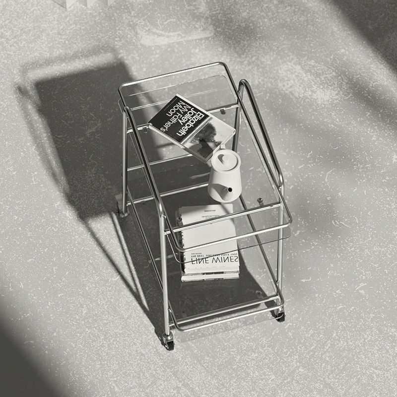 中古餐车边几简约移动角几玻璃酒水车不锈钢客厅极简置物架小推车,淘宝优惠券,粉丝福利购,淘宝优惠卷