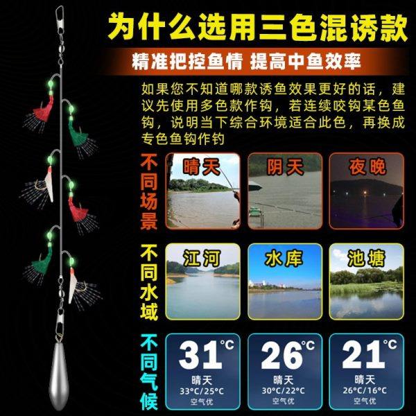 仿生鱼皮串钩海钓红皮绿皮串钩夜光鱼钩诱鱼套翘嘴白条路亚假饵钩,淘宝优惠券,粉丝福利购,淘宝优惠卷