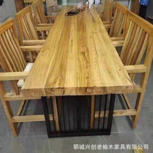 老榆木门板茶桌原木复古餐桌怀旧民宿整板茶板大桌长条功夫泡茶桌,淘宝优惠券,粉丝福利购,淘宝优惠卷