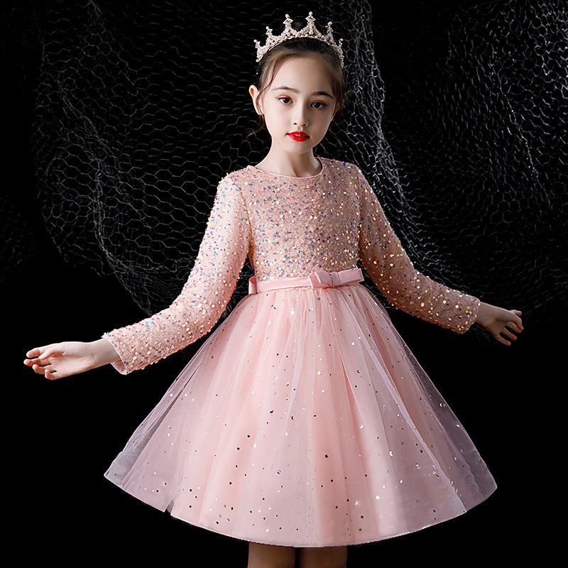 女童礼服儿童生日公主裙蓬蓬裙秋冬花童婚纱女童主持人钢琴演出服,淘宝优惠券,粉丝福利购,淘宝优惠卷