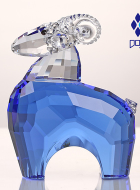 水晶摆件羊十二生肖卡通动物高档生日F礼物创意现代简约轻奢装饰