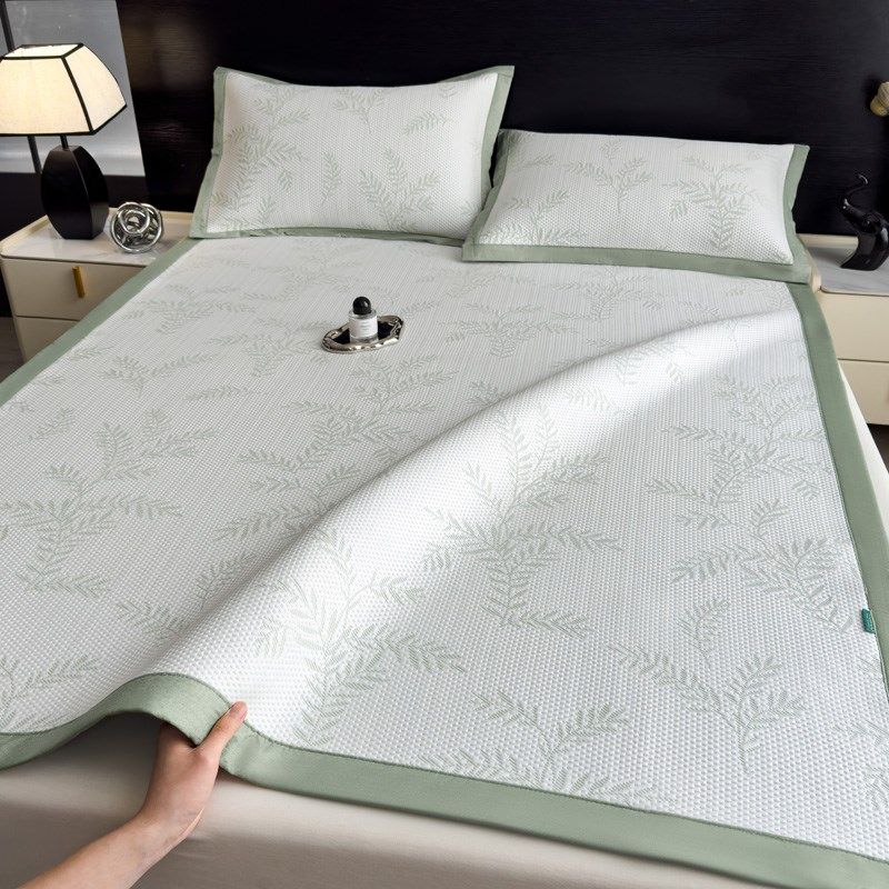 A类母婴级轻奢冰丝凉席夏季家用空调软席2025新款可机洗三件套,淘宝优惠券,粉丝福利购,淘宝优惠卷