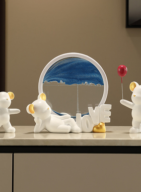 流沙画沙漏摆件家居饰品创意电视酒柜客厅玄关结婚新房子暖居摆设