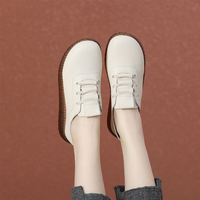 真皮单鞋女平底小皮鞋小码女鞋31 32 33镂空洞洞鞋舒适软底妈妈鞋,淘宝优惠券,粉丝福利购,淘宝优惠卷