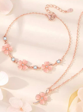 混合宝石镶嵌十字链项链