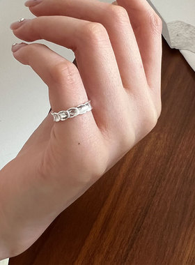 银新款s纯银几何鱼戒指/指环