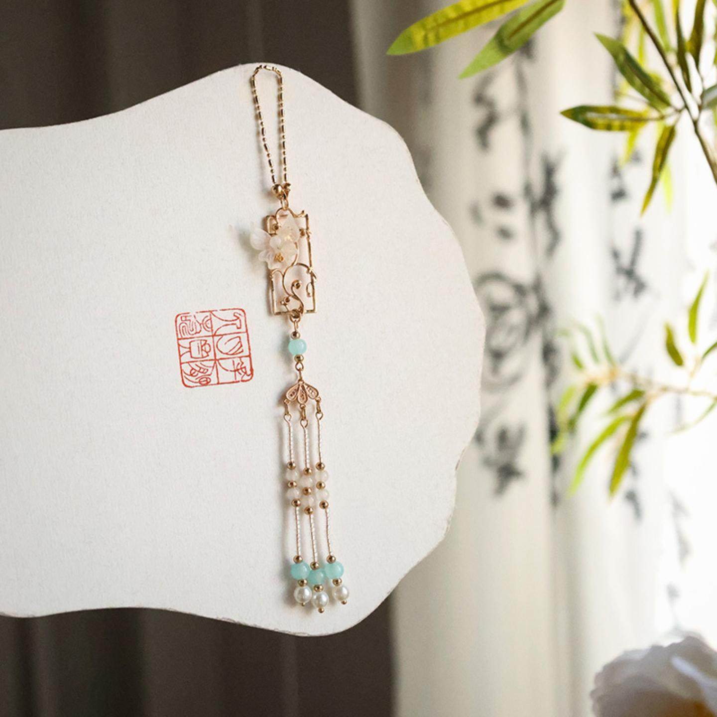 春款小清新旗袍压襟茶服汉服领口复古气质配饰长流苏吊坠胸针,淘宝优惠券,粉丝福利购,淘宝优惠卷