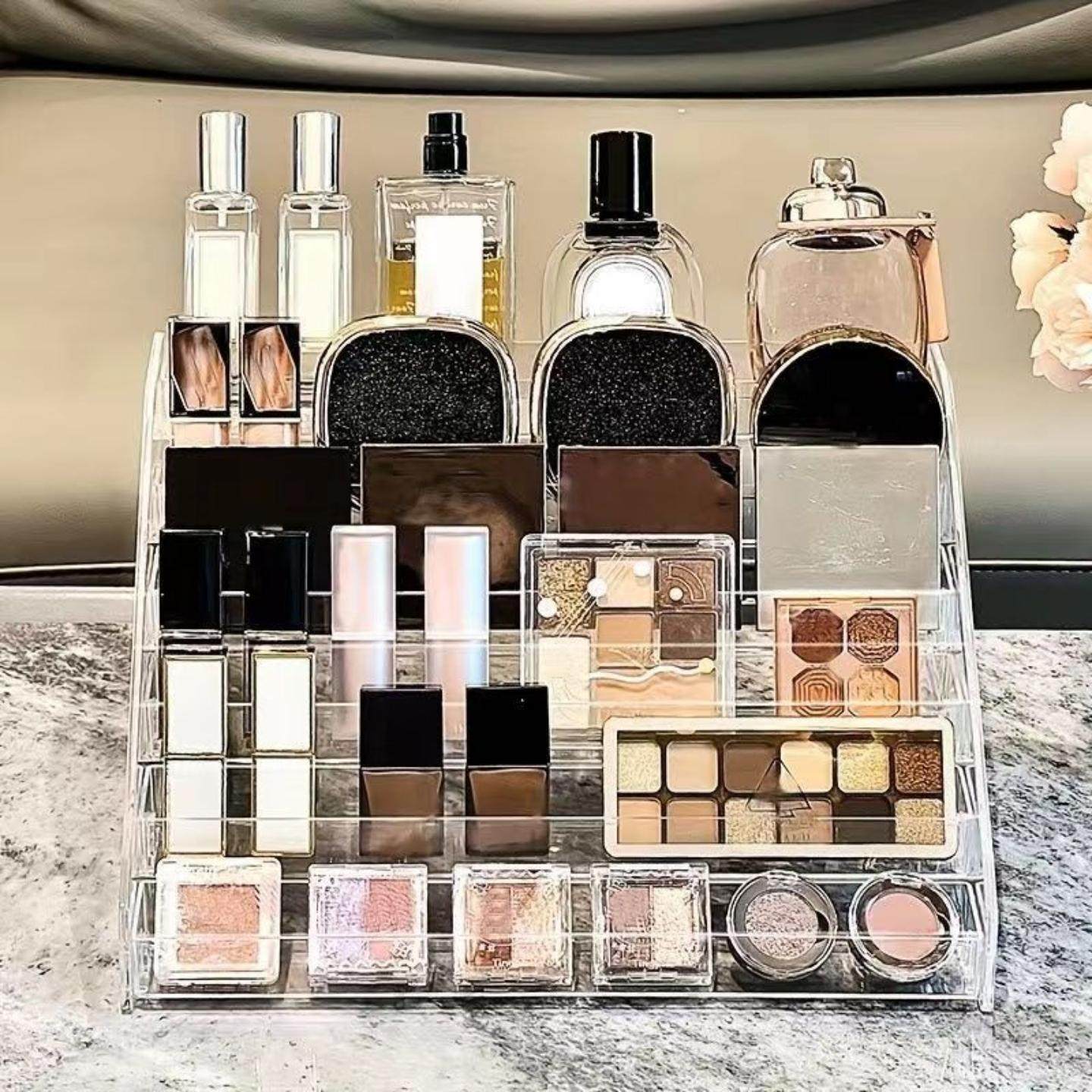 眼影盘收纳盒气垫粉饼亚克力展示架桌面整理化妆品指甲油口红组装,淘宝优惠券,粉丝福利购,淘宝优惠卷