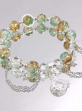 混合材质爆款超仙森系水晶手链