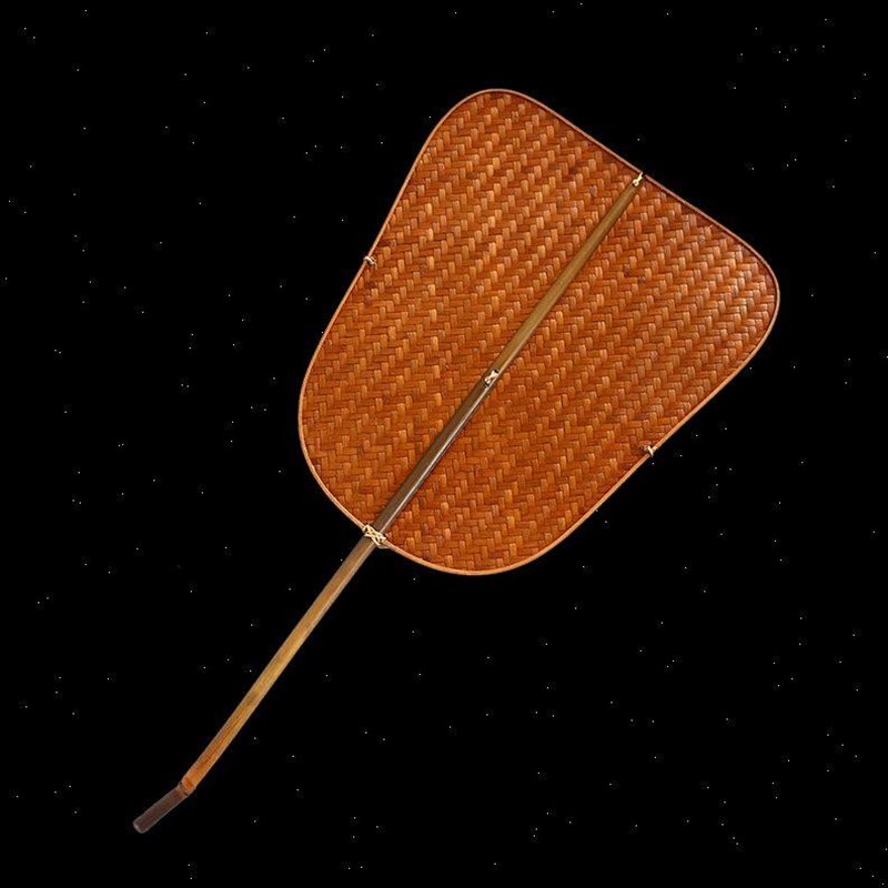 竹编团扇手工扇中式复古大漆腰扇长柄纳凉蒲扇汉服古风Z复刻青蓖 - 图1