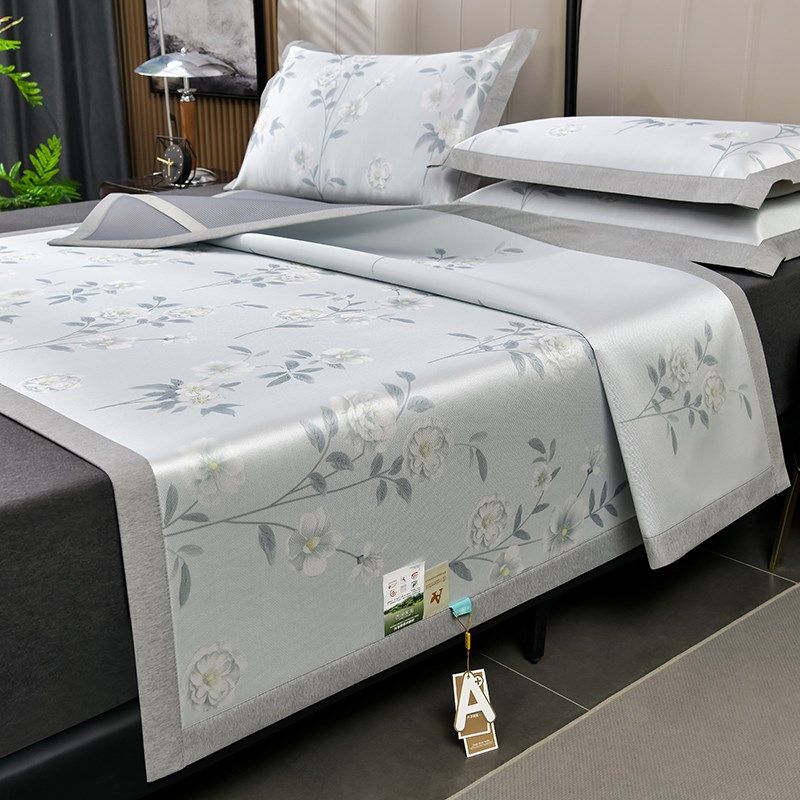 轻奢凉席床单款夏天冰丝席2024新款可机洗A类空调席婴儿可用软席,淘宝优惠券,粉丝福利购,淘宝优惠卷