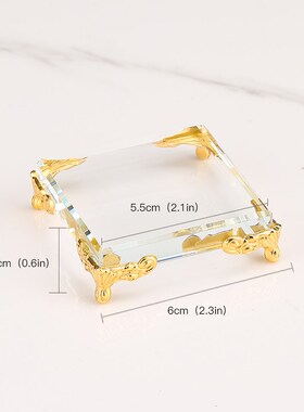龙纹创意用品摆件工艺品礼品底座水晶玻璃底座配金属配件