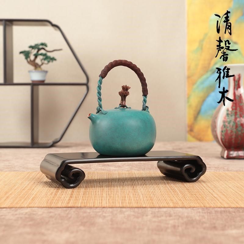 红木中式整木书卷几云纹茶壶微盆景香炉如意茗杯摆件底座实木托架,淘宝优惠券,粉丝福利购,淘宝优惠卷