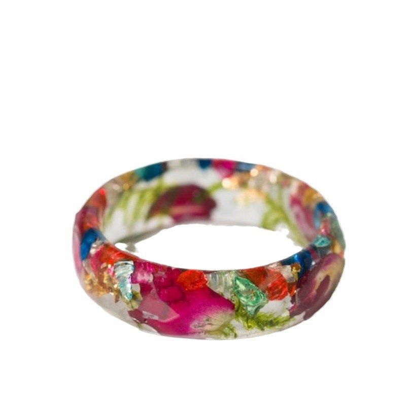 外贸炫彩树脂戒指 森系小清新手工海蓝色金箔色精滴胶戒指,淘宝优惠券,粉丝福利购,淘宝优惠卷