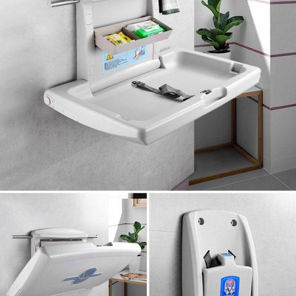 卫生间婴儿护理台儿童尿布换衣桌子公共浴室折叠壁挂母婴安全座椅,淘宝优惠券,粉丝福利购,淘宝优惠卷