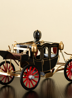 复古怀旧老式物件皇家马车汽车铁艺模型摆件家居U装饰工艺品摆设