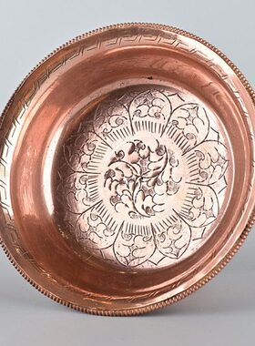 护法杯尼泊尔红铜手工艺雕花锤纹藏传密宗佛前供杯圣水杯供护法杯