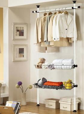 A9L顶天立地衣架落地卧室开放式简易衣帽间置物架子衣柜衣帽