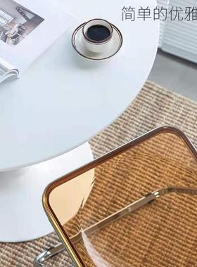 JGP1北欧简约接待洽谈桌椅休闲家用阳台餐桌奶茶店郁金香岩板小圆