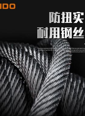 手动绞盘双向自锁式1200磅手摇钢丝绳卷扬机家用便携式小吊机