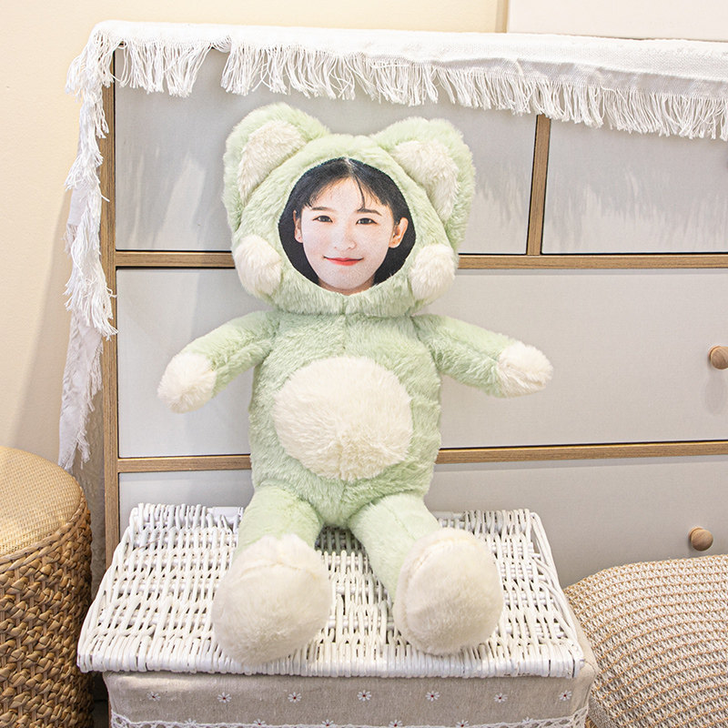 Diy定制照片玩偶人脸娃娃公仔嘟嘟毛绒玩具猫咪抱枕女生生日礼物,淘宝优惠券,粉丝福利购,淘宝优惠卷