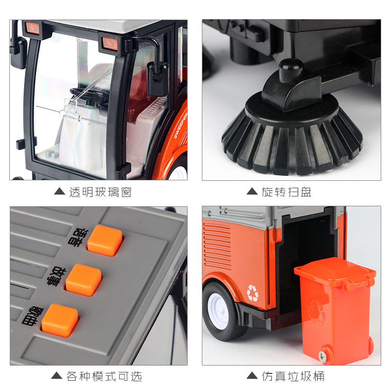 大号垃圾环卫清洁车儿童道路清扫车男孩扫地车汽车工程车玩具套装,淘宝优惠券,粉丝福利购,淘宝优惠卷