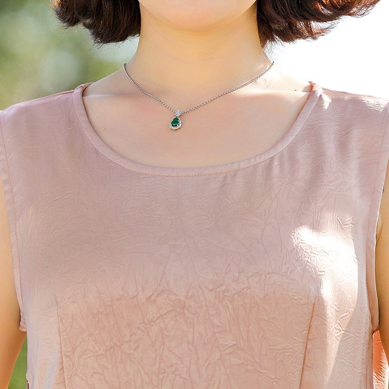 新中式妈妈夏装2025新款连衣裙套装中老年女装夏季雪纺小衫两件套,淘宝优惠券,粉丝福利购,淘宝优惠卷