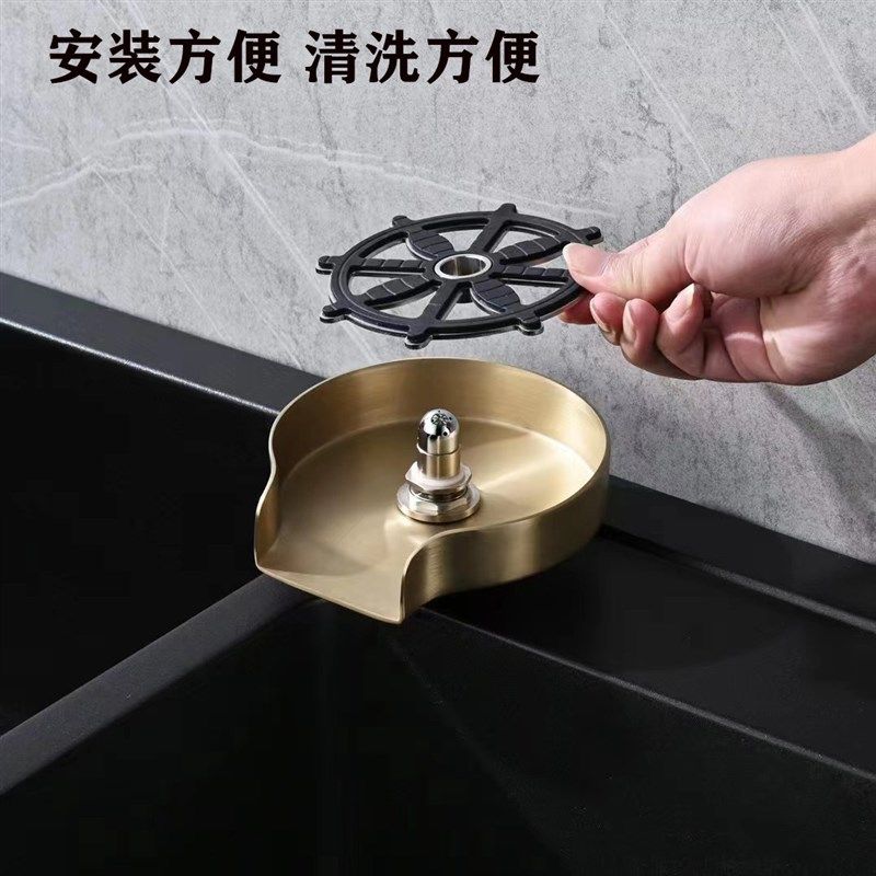 厨房水槽洗杯器高压自动旋转304不锈钢单槽隐藏吧台按压出水,淘宝优惠券,粉丝福利购,淘宝优惠卷