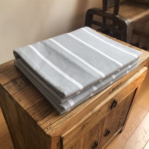 刘大姐家 上学开学上班宿舍学生职工单人简约纯棉老粗布条纹床单 - 图0