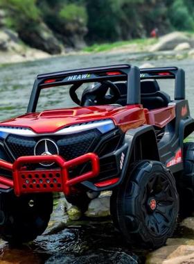 新款儿童电动汽车四轮可坐人小孩带遥控越野车宝宝玩具车