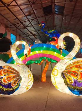 大型蛇年发光造型动物造型花灯展会灯会灯笼春节元宵节彩灯花灯