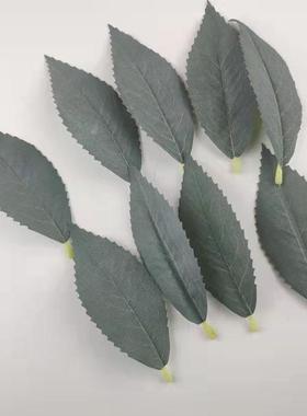 仿真植物枣叶柳叶各种树叶批价按斤卖材料给供料大量现货