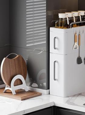 厨房调料品置物架抽拉式调料架台面窄款多功能家用油盐酱醋收纳架