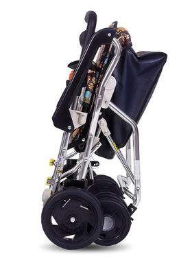 适老化老人可坐轻便四轮可折叠便携助行车手推车老年购物车代步车