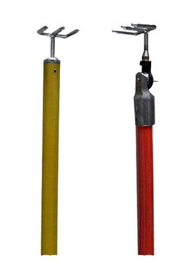 电力施工三齿耙ZF010517三齿耙头绝缘操作杆多功能高压鹰嘴夹钳