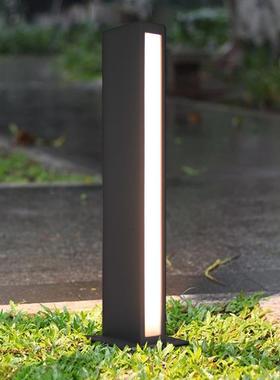 户外草坪灯方形铝管亚克力庭院灯现代高亮led防水路灯广场灯