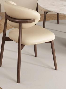 北欧仿实木餐椅家用简约现代设计师靠背椅子餐厅休闲轻奢书桌凳子