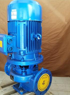 立式管道蓝色离心泵循环冷却冷冻水泵菱研广亿抽水泵供应