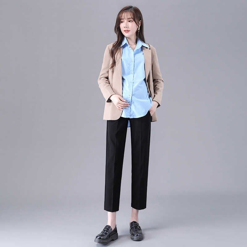 孕妇工作西装裤子春夏薄款烟管裤大码200斤工装裤春季九分职业裤,淘宝优惠券,粉丝福利购,淘宝优惠卷