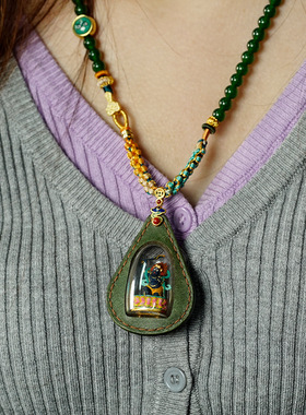 新非遗手绘立体擦擦皮壳嘎乌盒唐