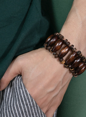 印第安素色手串手链佩戴简约天然