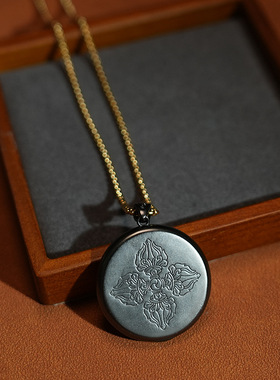 新非遗五爷扎基拉姆黄铜唐卡盒项