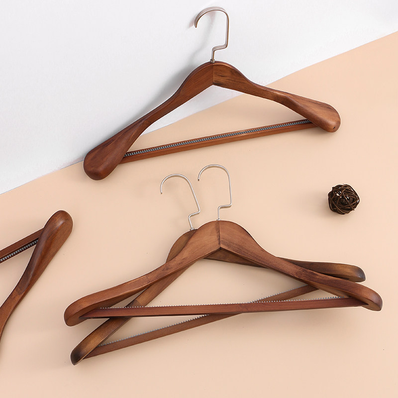加厚无痕实木衣架木质宽肩西装男女防滑衣撑家用衣挂撑酒店衣服架,淘宝优惠券,粉丝福利购,淘宝优惠卷
