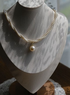 蜜纱婚品新款轻奢小众设计感气质珍珠项链新娘婚纱礼服旅拍日常饰