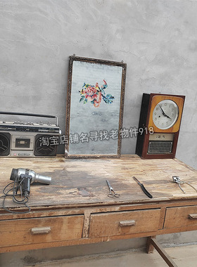 民俗老物件老式剃头理发工具推子镜子怀旧装饰影视道具复古摆件