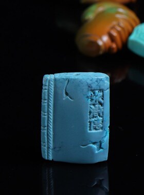 天然无优化绿松石吊坠配件滴流雕刻项链挂坠男女款饰品送