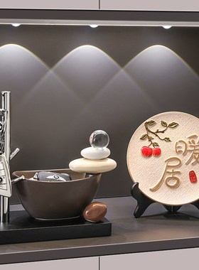 石来运转钥匙收纳玄关摆件入户客厅酒柜电视柜家居装饰品乔迁礼物